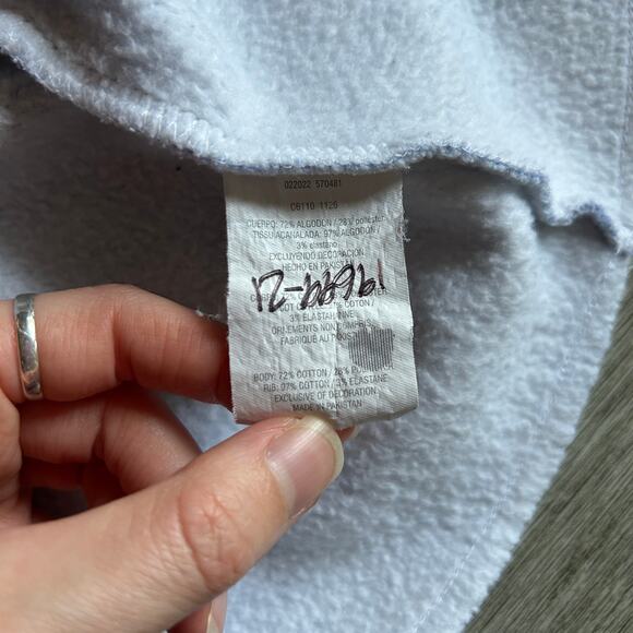 Champion Blue/White Drake Bulldogs Tie Dye Cropped Sweatshirt Size Medium - Picture 7 of 8